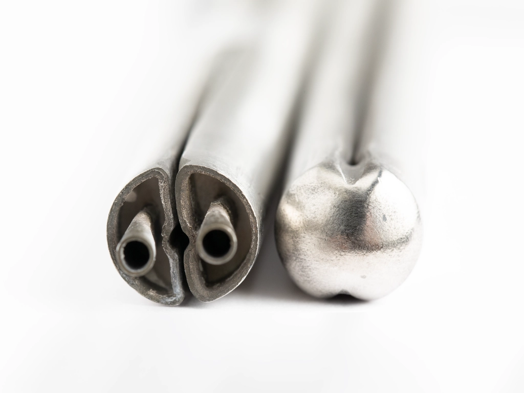 gespaltene Heizpatronen Closeup